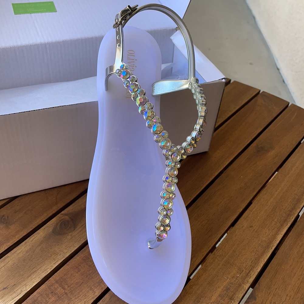 Olivia Miller Jeweled Jelly Sandals